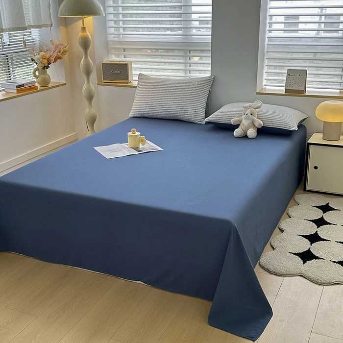 2025 New Simple and Skin-friendly Four-piece Set of Bed Sheets and Duvet Covers Student Striped Checkered Quilt CoverM251118