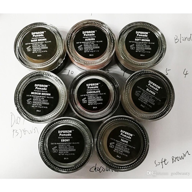 anastasia beverly hills dipbrow Pomade Medium Brown Waterproof Makeup Eyebrow 4g Blonde/Chocolabrow 4g Blonde Chocolate Dark Brown Ebony