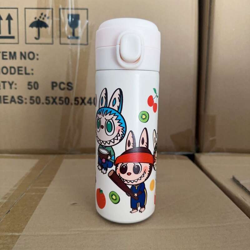 Cute Labubu Pea Stainless Steel Insulated Student Lightweight Drinking Cartoon Large Capacity Bouncing Cup 8ef8 040