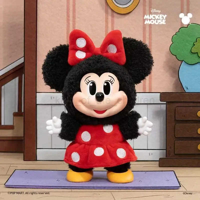 Disney Genuine New Popmart Mickey Family Cute Together Keychain Series Blind Box Action Figures Toy Collect Desktop Ornaments Girl Gift W20250418