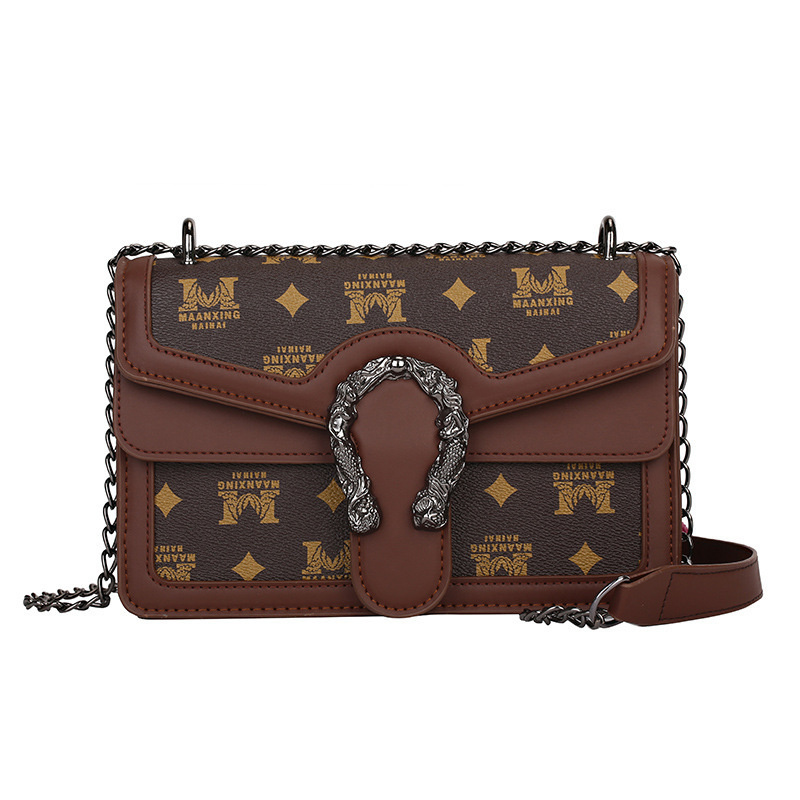 Designer bag free shipping 2025 new fashionable trendy small square bag premium texture printed handbag shoulder bag crossbody bag for women