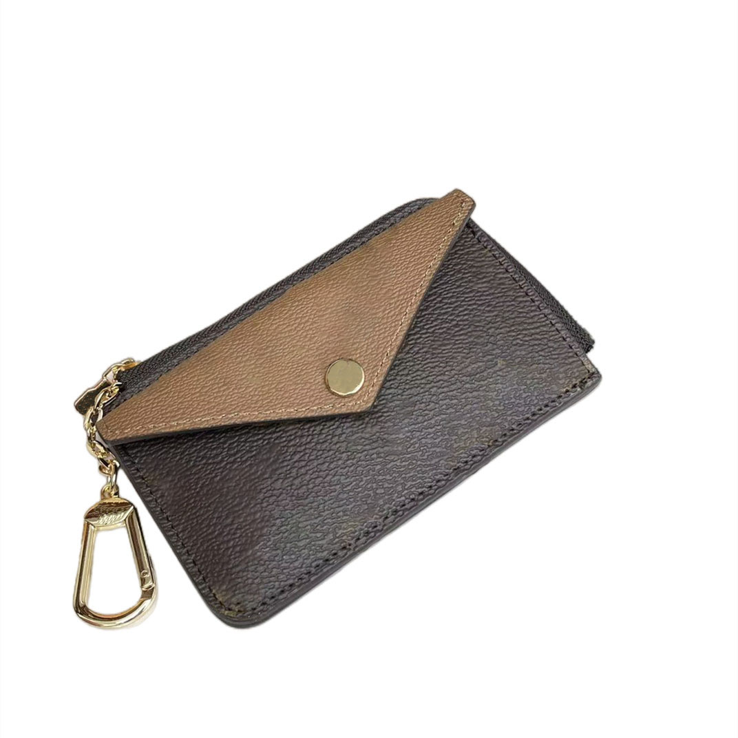 Genuin leather designer Woman and man coin purses card holders at the backside with hook clasp