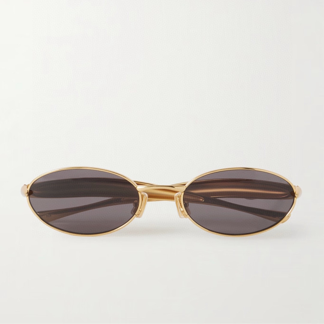 10A Quality Designer Oval Metal Sunglasses