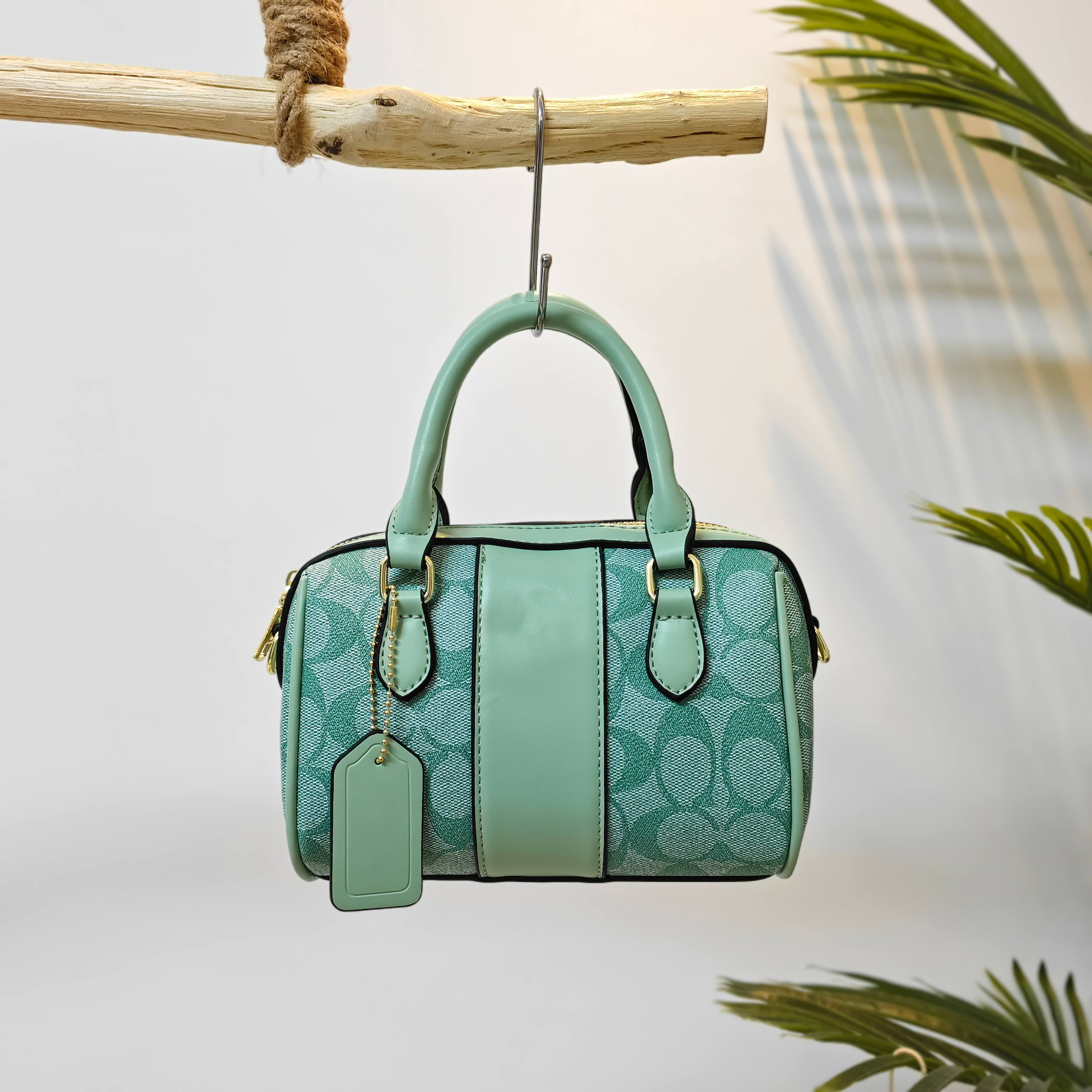 2026 Trendy classic Mini Boston Handbag shoulder Crossbody Bag Monogram Print Design Lightweight Leather bag Women Suitable For Daily Use Parties Travel