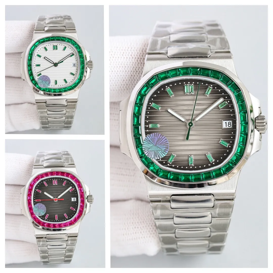 Luxury Diamond Men's and Women's Watches Automatic Mechanical movement Stainless Steel sapphire waterproof design Stainless steel strap 40mm fashion watch