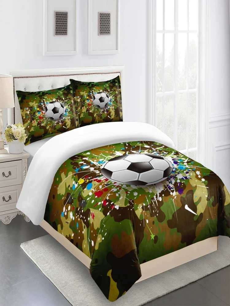 Bedding Set Football Pattern Duvet Cover Kids Adult Bed Set Room Decor Four Season 1 Duvet Cover1-2 cases Or SetM251118