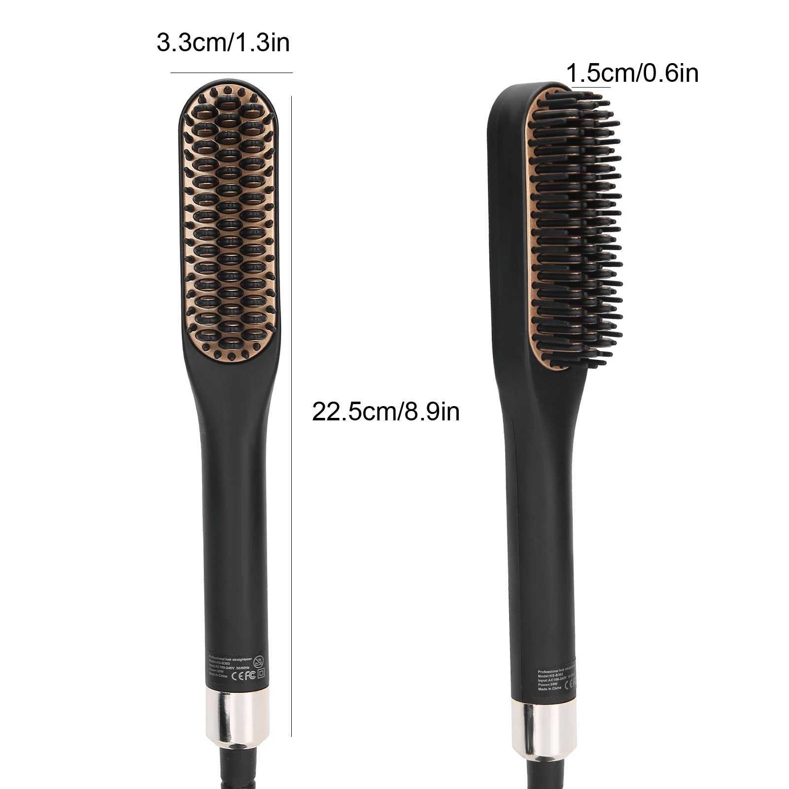 Beard Straightener Brush Electric Beard Straightening Comb Multifunctional Beard Straightener Brush for Men Heated Men Hair Comb W250610