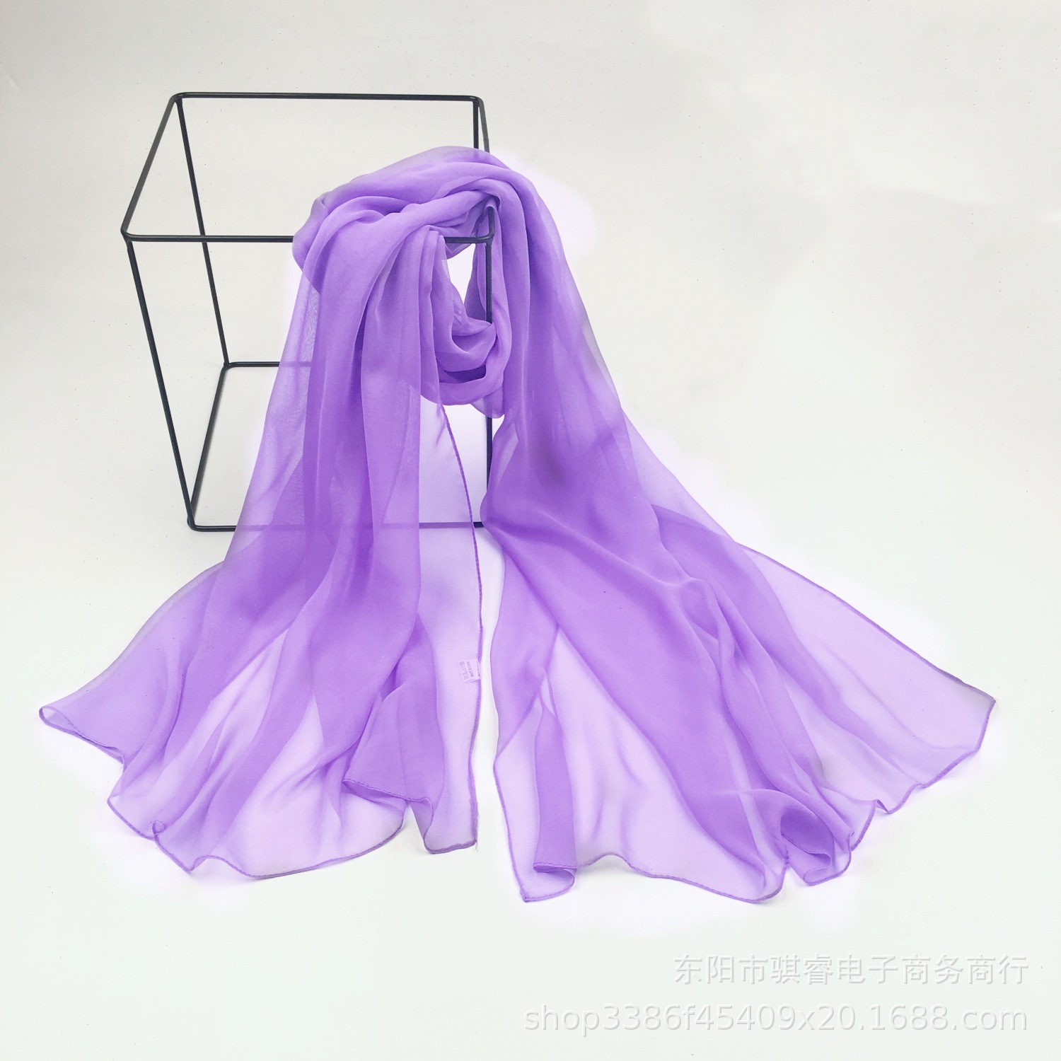 K701 Pure color dance scarf wholesale summer sun protection simple breathable ladies scarf long georgette warm beach towel