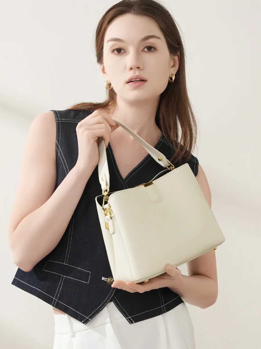YANATARI Genuine leather woman bag shoulder bag Handbags crossbody bag luxury designer minimalism bag Cattle leather greyW251118
