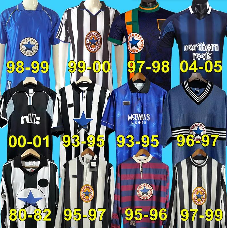 New castleS 95 96 97 99 2000 01 03 04 SHEARER Retro SOCCER jerseys HAMANN SHEARER PINAS 1993 1980 82 05 2006 UNITED OWEN classic FOOTBALL SHIRTS Ginola long sleeves6