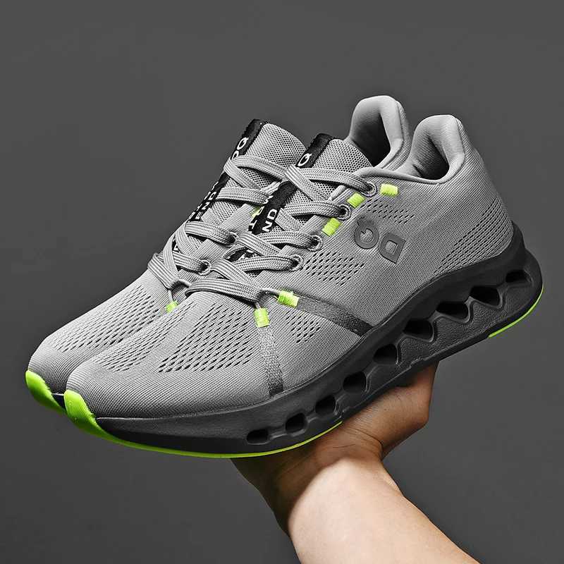 Running Shoes Men Mesh Lightweight Flat Outdoor Gym Jogging Shoes Cfortab Tennis Shoes Cushioning 2024 Sneakers ManC250418