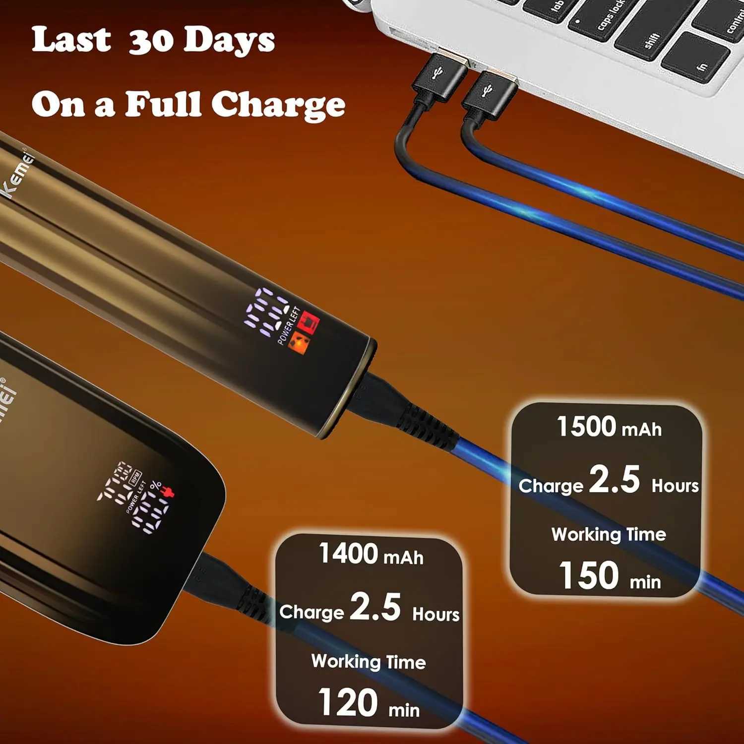 Afeitadora elctrica para hombres con cullas dobles flexibles recortadora de barba cortapelos y pelo juegos de cuidado recW250418