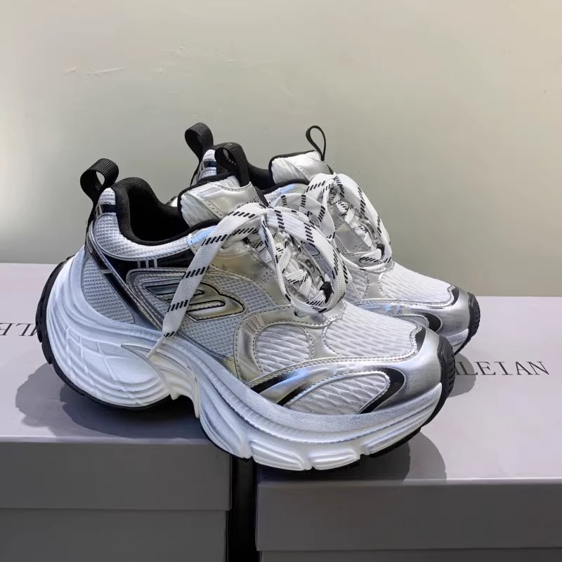 Free shipping, fashionable and versatile summer new breathable, daily wear thick-soled, height-increasing dad shoes, sporty rubber-soled shoes, casual shoes for women