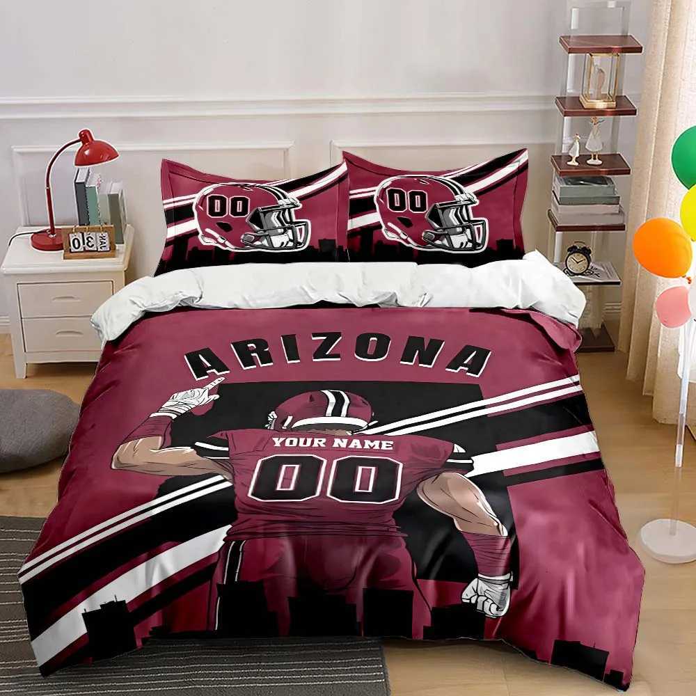 Custom Name and Number Quilt Cover American City Football Bedding Set 3 Pieces Settings Bed case Bed Cover Bedroom Bed SetM251118