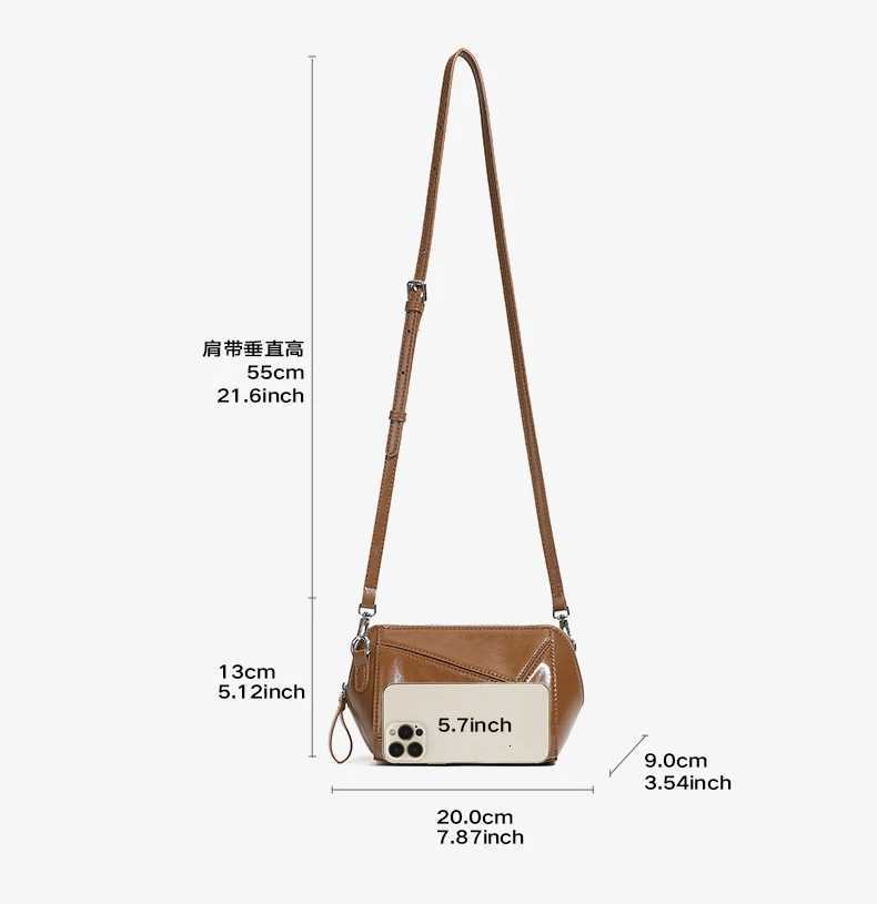 New Small Women Bag Lady Popular Commuter Boston Crossbody Messenger Female Genuine Leather Geometric Pillow Shoulder BagsW251118