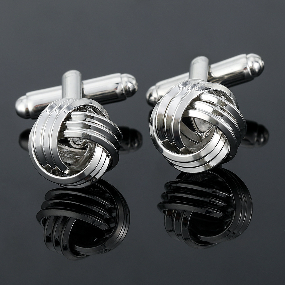 Hawson Fashion Jewelry Knot Cufflinks for Men Wedding Gift Cuff Links with Cufflinks Gift Box 250227