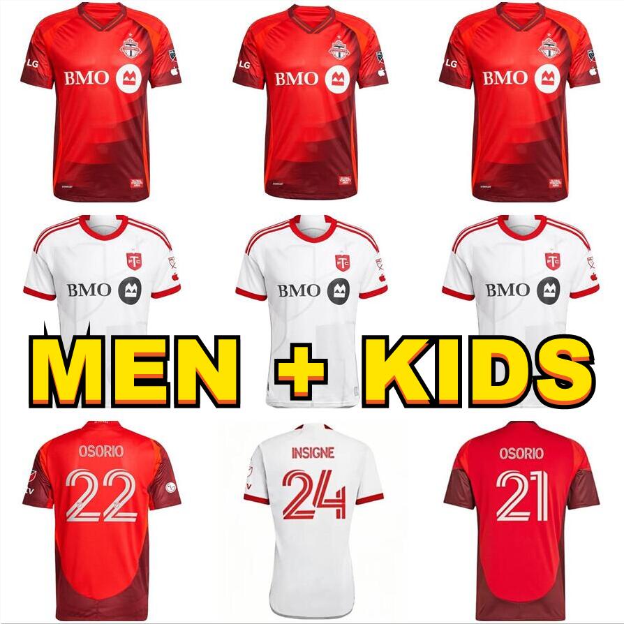 24 25 26 INSIGNE Torontos SOCCER JERSEYS HOME CORBEANU BRYNHILDSEN 2025 2026 Bradley Akinola Osorio Soteldo uniform SHIRTS PLAYER Men kids fans player version FC