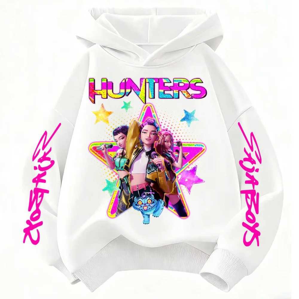 KPop Demon Hunters Huntrix Girls Sweatshirts Spring Fall Boys Children Hoodies Long Sleeves T-shirt Jacket Toddler Kids Clothes W251118