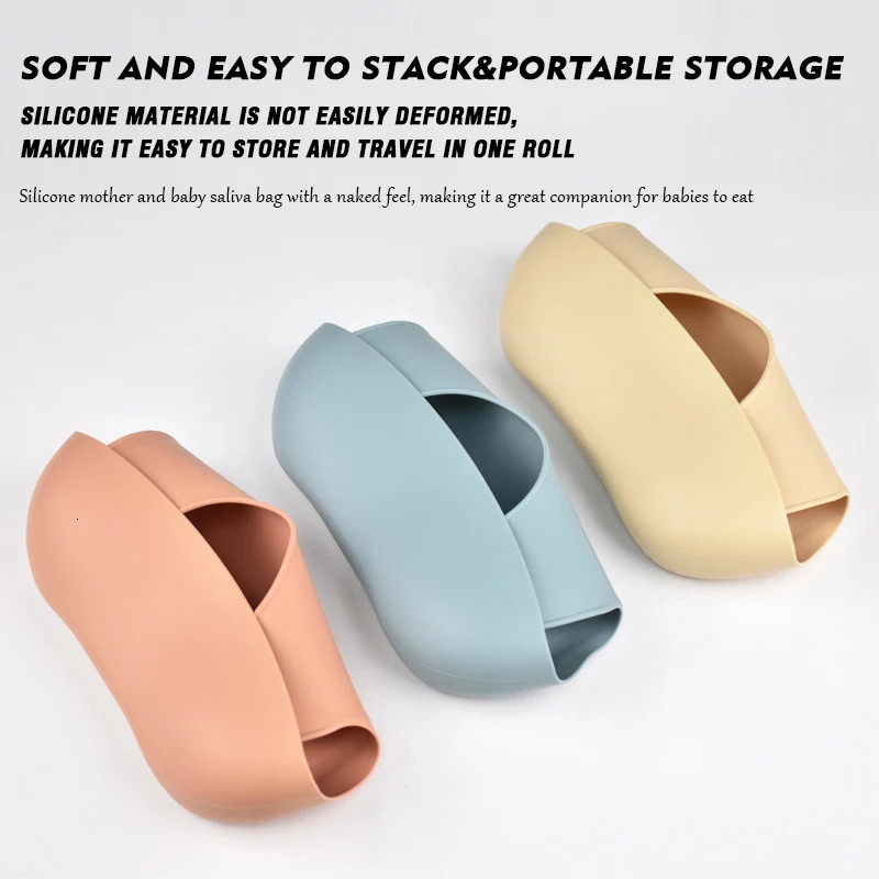 Baby silicone tray bib waterproof soft 4speed adjustable born diet isolation dirt feeding Saliva Pocke childrens products 250414z