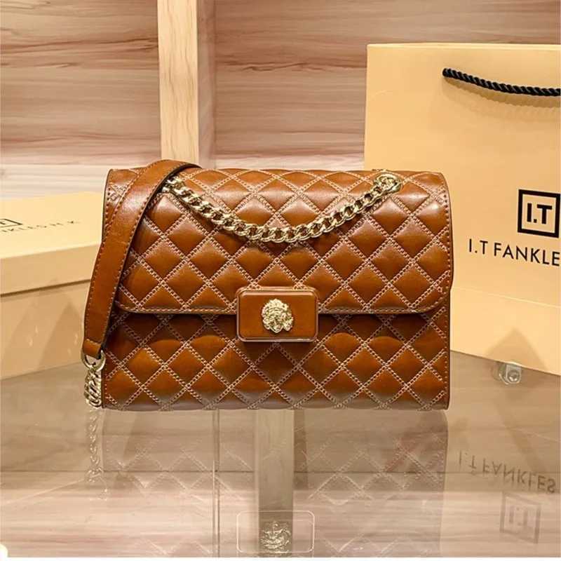 High end diamond grid chain small square bag for women 2025 new spring and summer single shoulder diagonal cross armpit bagW251118
