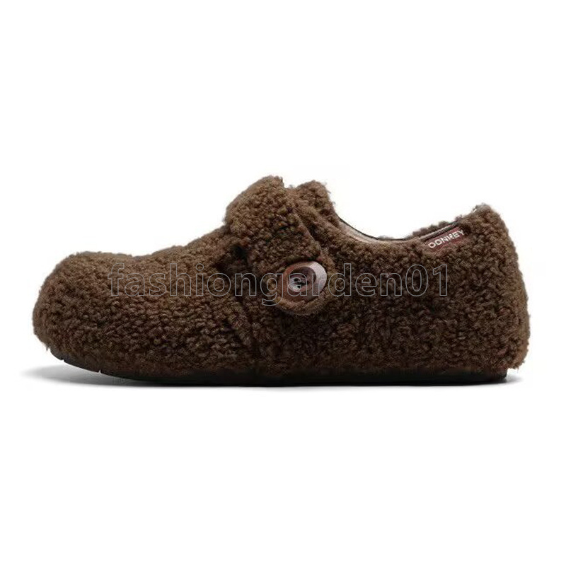 designer shoes comfortable slip-on women shoes trendy plaid coffee brown beige sneakers warm winter everyday use loafers size 35-40