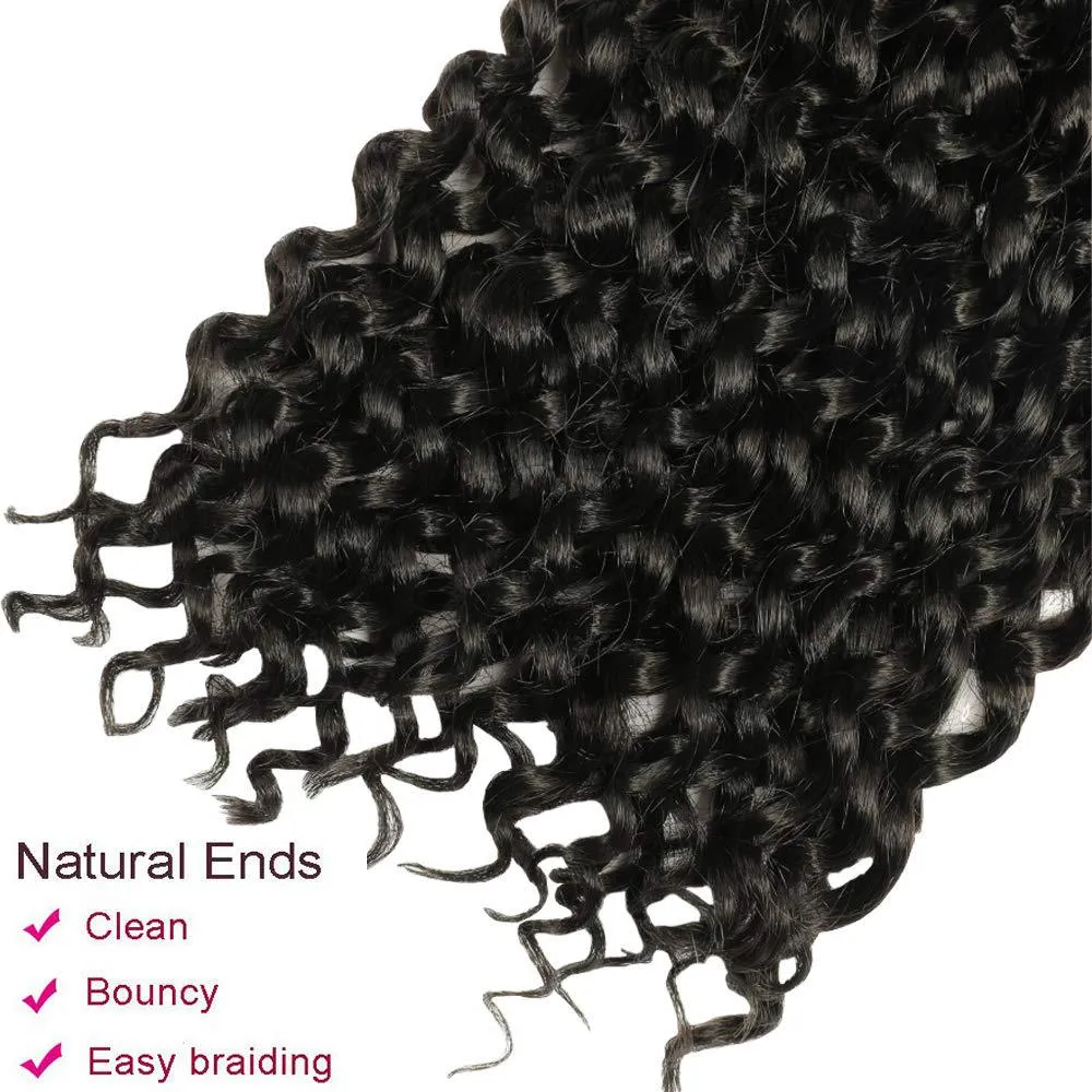 18Inch 2024 Kinky Curly Synthetic Senegalese Soft Fluffy Twists Ombre Brown Braiding Hair Extensions 22 Pieces Afro Curl Water Wave Twist For Black Wo