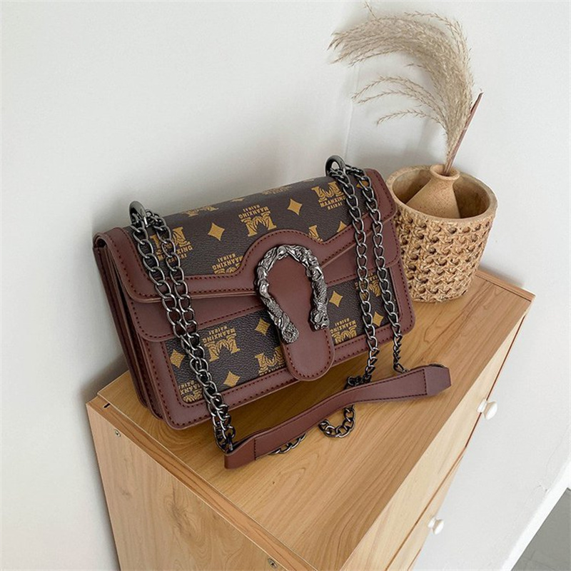 Designer bag free shipping 2025 new fashionable trendy small square bag premium texture printed handbag shoulder bag crossbody bag for women