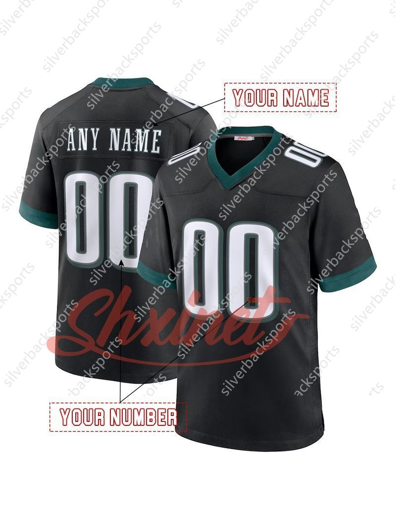 Custom Football Jerseys 26 Saquon Barkley Jalen Hurts 2025 Cooper DeJean Kenny Pickett Jason Kelce Brown Miles Sanders DeVonta Smith Haason Reddick Sw
