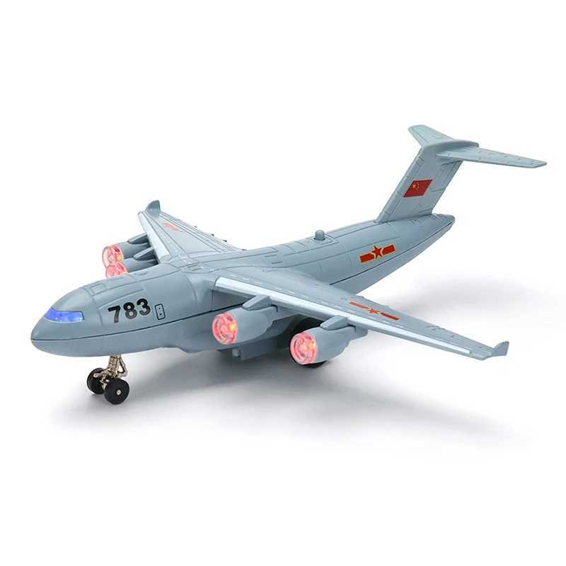 Chinese Xian Y-20 Large cargo plane echo sound-light metal aircraft die-casting model aviation boy collectible toy C251118
