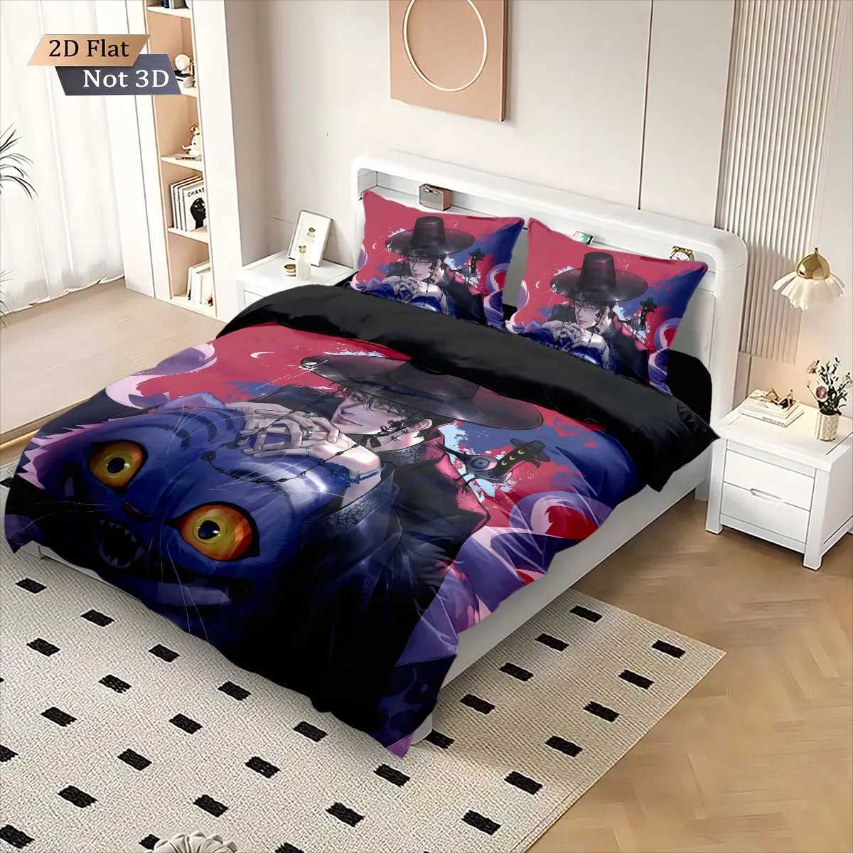 3pcs K-Pop Demon Hunters printed coreless duvet cover set multi size bedroom dormitory bedding decoration machine wash styleM251118