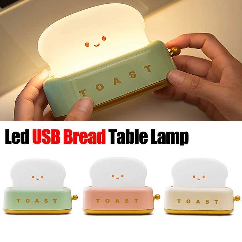 Bread Toast Table Light Toaster Nightlight USB Rechargeable Led Lamp Decor Holiday Baby Bedroom For Birthday Gift M251118