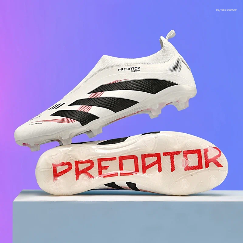 hot American Football Shoes Men Boots Ultralight Indoor Long Spikes Cleats Match Futsal Training Sneakers Soccer Breathable Drop