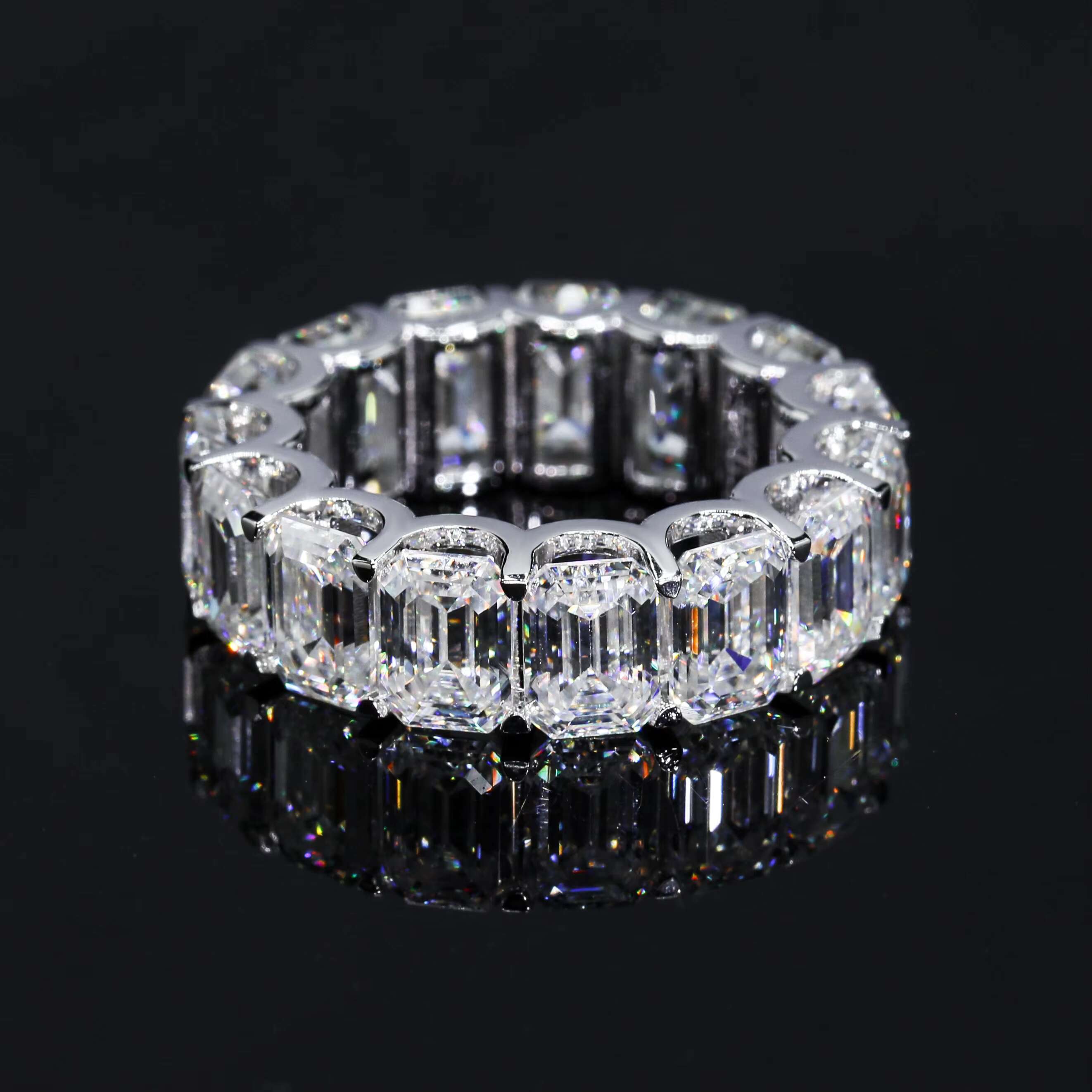 Fashion Rings Jewelry Women Sterling Sier Dia Vvs Moissanite Engagement Ring