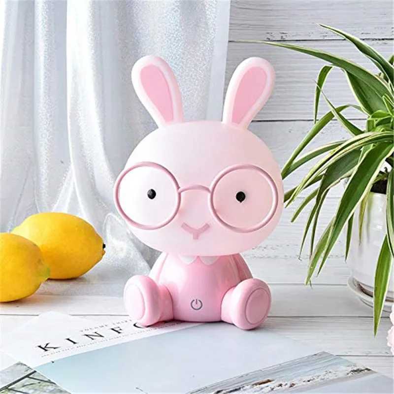 LED Night Light Touch Cartoon New Bunny Table Lamp Baby Kids Room Bedside Night Light Christmas Gifts Decor Home Bedroom Party M251118
