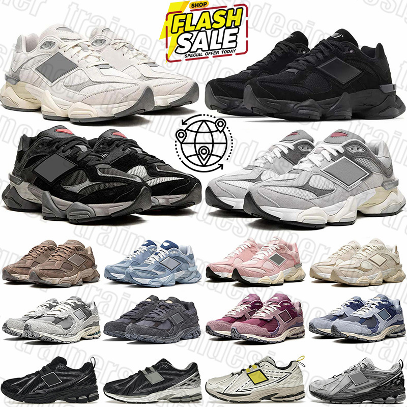 free shipping designer trainers running shoes 9060 2002r 1906 mens womens black white leather outdoor sports casual shoe trainer sneakers