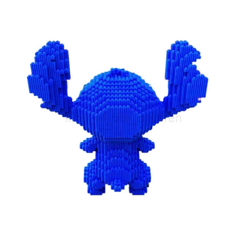 Disney 33cm Disney Lega oversized LiLo Stitch Toy Building Blocks Disney Cartoon Character Stitch building block Toys Birthday Gifts W20250418