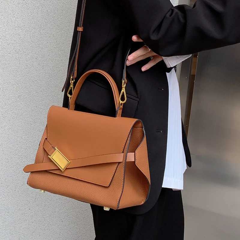2024 high quality leather tote bags women square handbags luxury designer commuter shoulder crossbody bag large capacityW251118