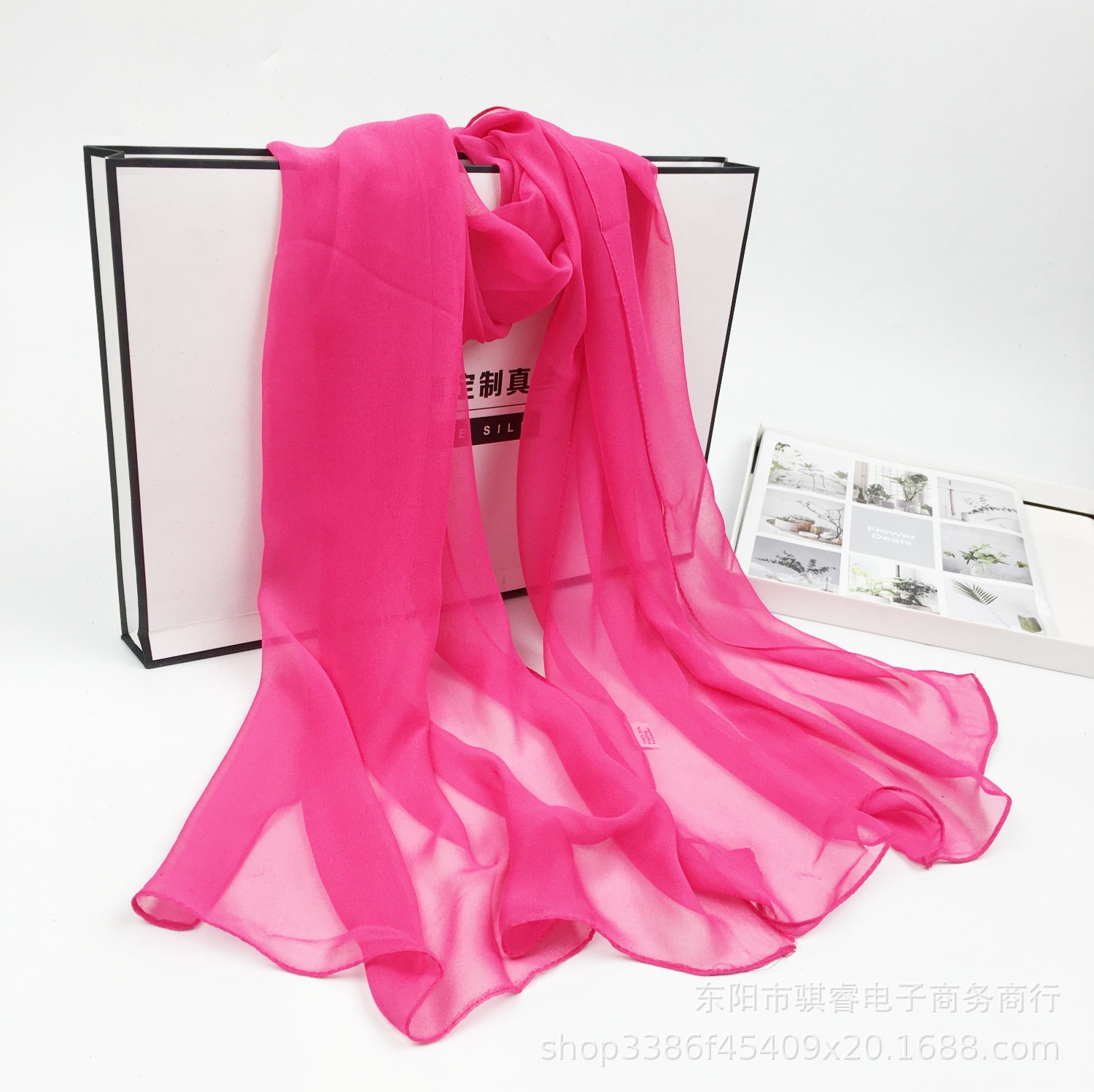 K701 Pure color dance scarf wholesale summer sun protection simple breathable ladies scarf long georgette warm beach towel