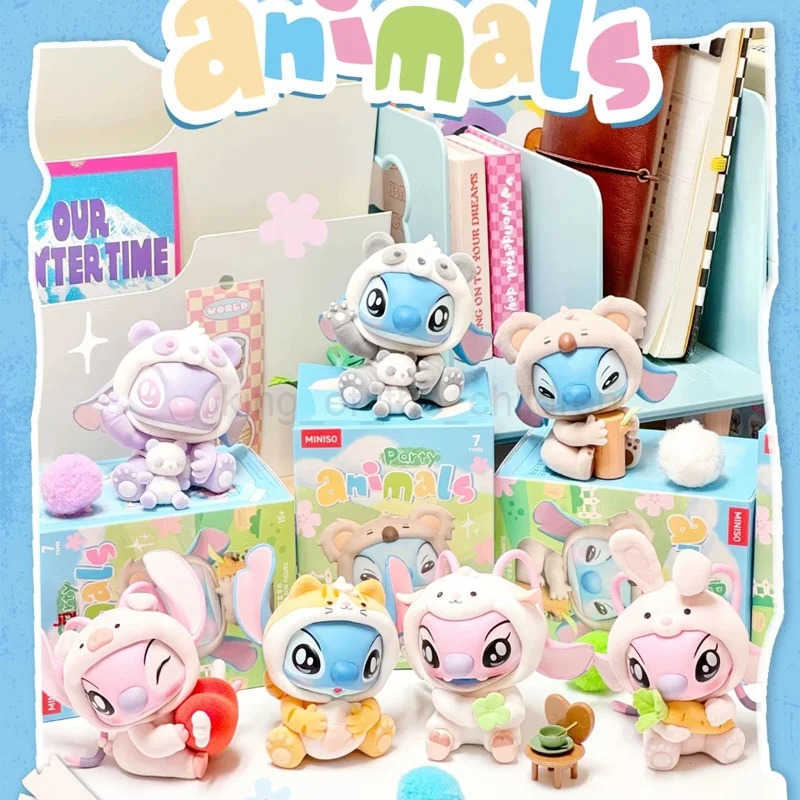 Disney Stitch Animals Party Series Blind Box Mystery Box Stitch Action Figure Decor Ornament Girl Surprise Birthday Gifts W250517