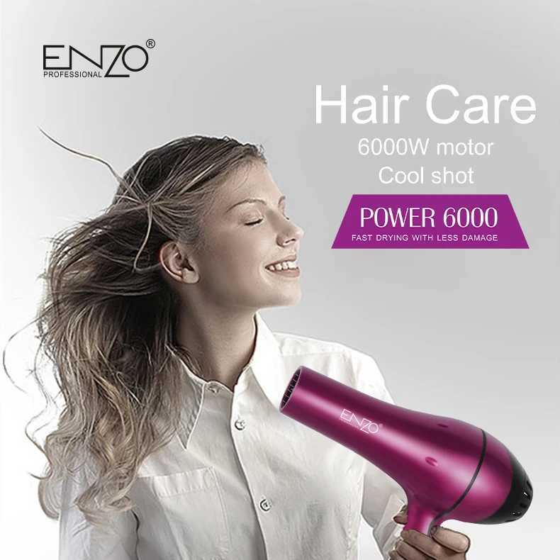 ENZO High Power 6000W Professional Salon Health Breeze Mode Fast Drying Less Damage Gold Red Electric Hair Blower DryerT251118