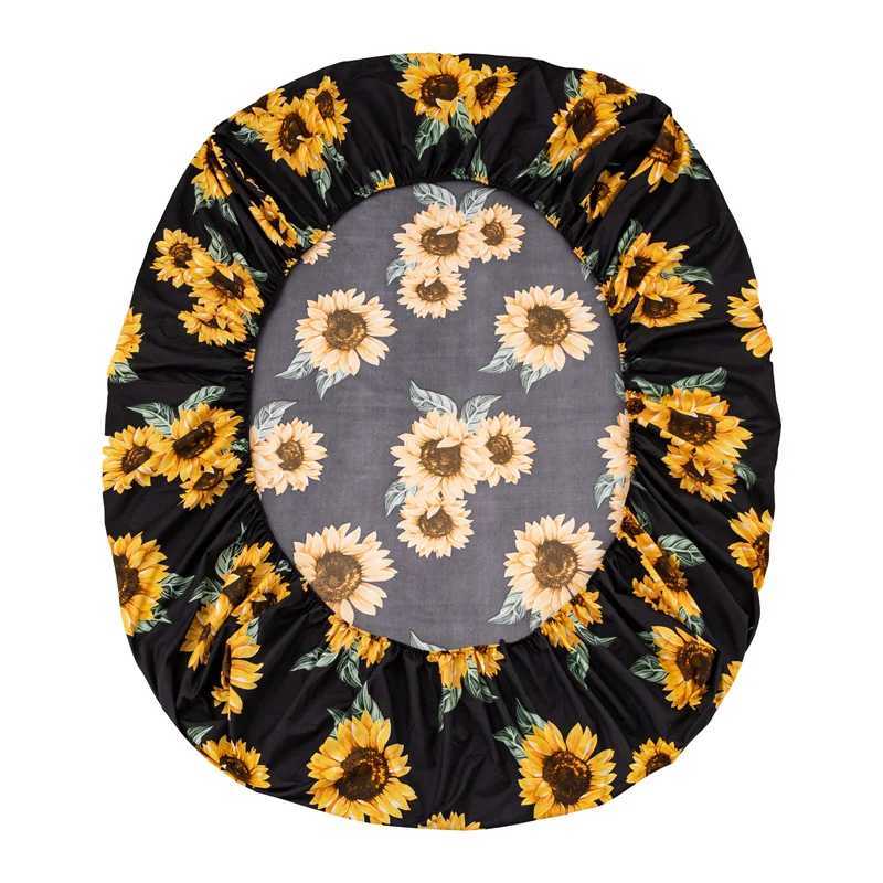 4pcsSunflowers Bed Sheet Set Floral Print Bed Sheets Yellow Flowers Pattern Sheets Sunflowers Oil Painting Sheet Set for AdultsM251118