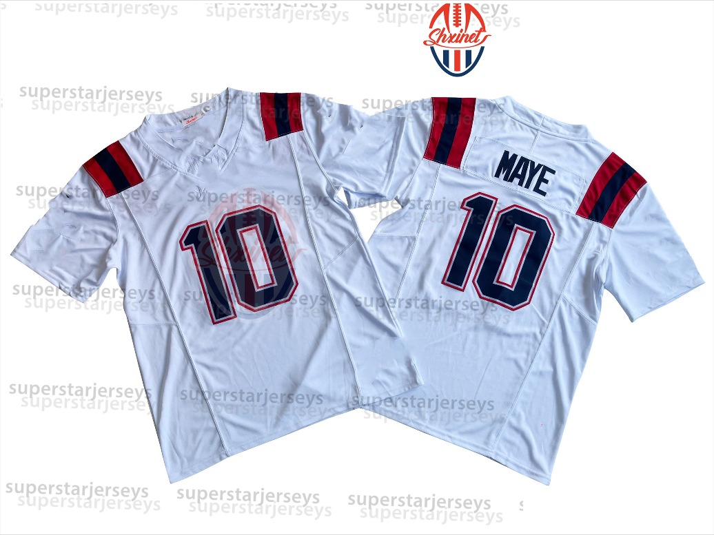 Custom Football Jersey Drake Maye Stefon Diggs Christian Gonzalez 12 Brady Mike Vrabel New Arrivals In Stock