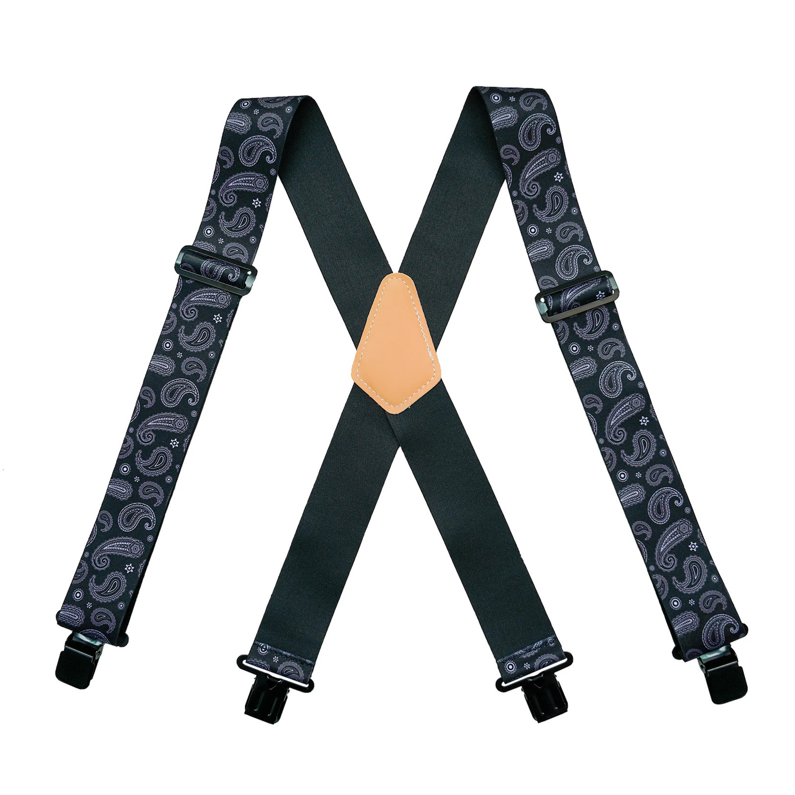 Mens Suspenders 2 Wide Adjustable and Elastic Braces X Shape with Very Strong Clips - Heavy Duty tape measure suspenders formen 250417
