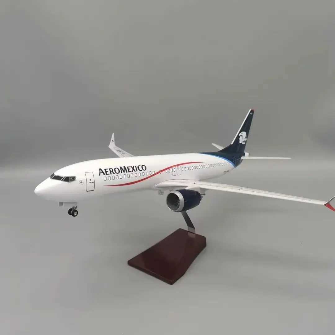 47CM 185 Scale B737 Model AEROmexico Airline With Base Landing Gears Aircraft Resin Plane Model For Collection Gift C251118