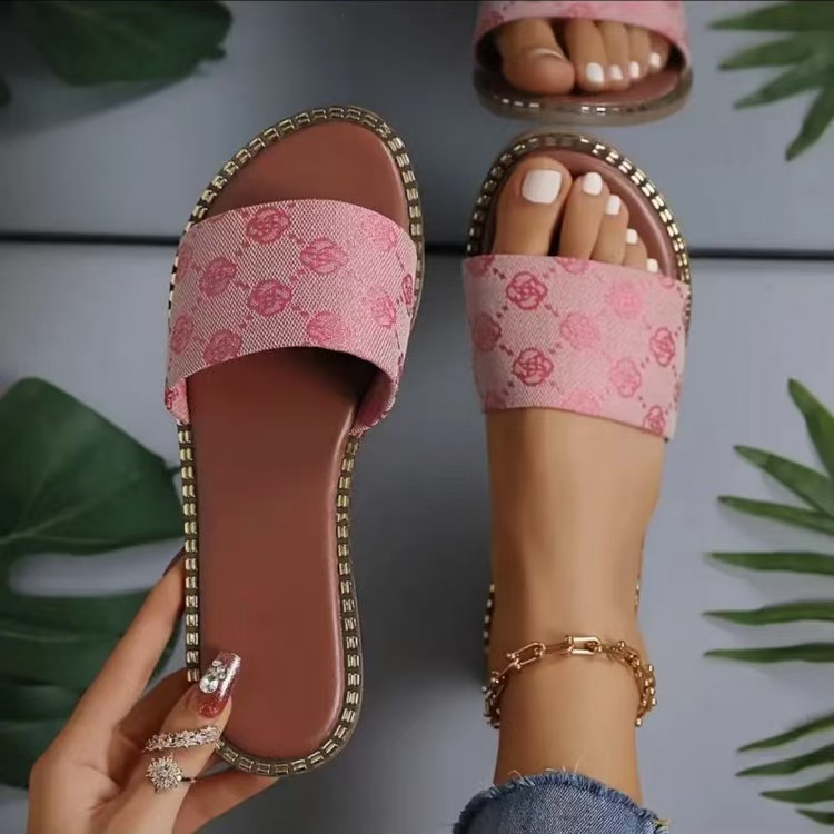 Free Shipping new designer slippers flat sandals Checkered shoes slides womans sandal Slipper woman New Outdoor casual szie eur 36-43