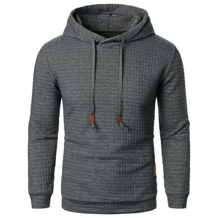 New autumn and winter European and American men's jacquard knitted sweaters, long-sleeved hoodies, warm color hooded sports tops W241230