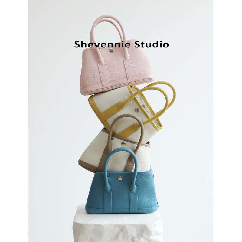 2025 New Garden Tote Genuine Leather Women's Top Layer Cowhide Fashionable Handbag Shoulder Crossbody Bag