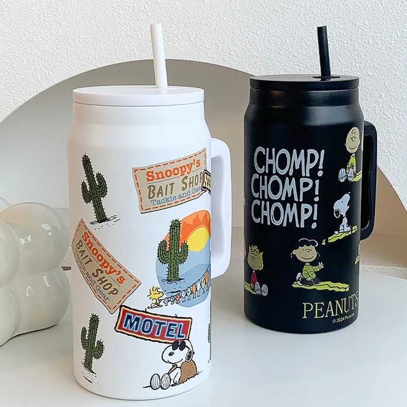 Insulated Large Capacity Straw Water Black Portable Stainless Steel ChildrenS Travel Cup Y251120 W260226