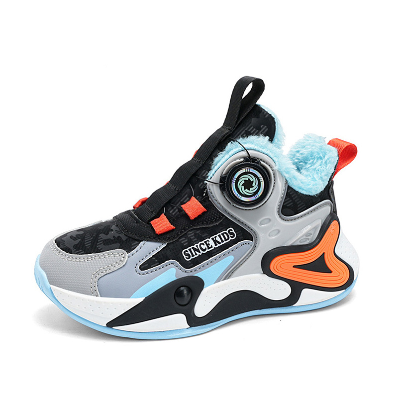 Winter Children's Fashion Sports Shoes Boys Basketball Sneakers Umshop Kids Sport Trainers Shoes Plush Warm Size 28 - 40 U0599