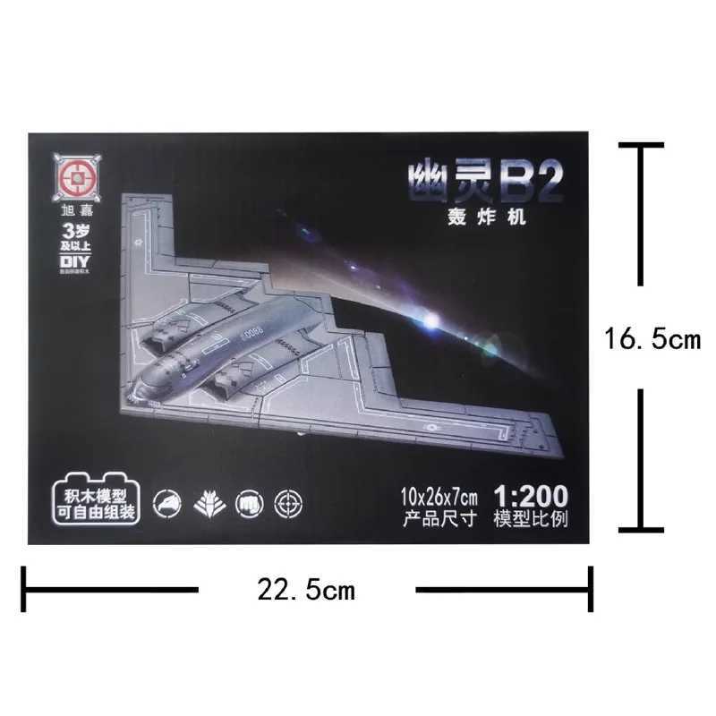 1200 Creative Military Series Building Blocks The B2 Ghost Stealth Bomber Fighter Model Home Decor Toys For Kids Christmas Gift C251118